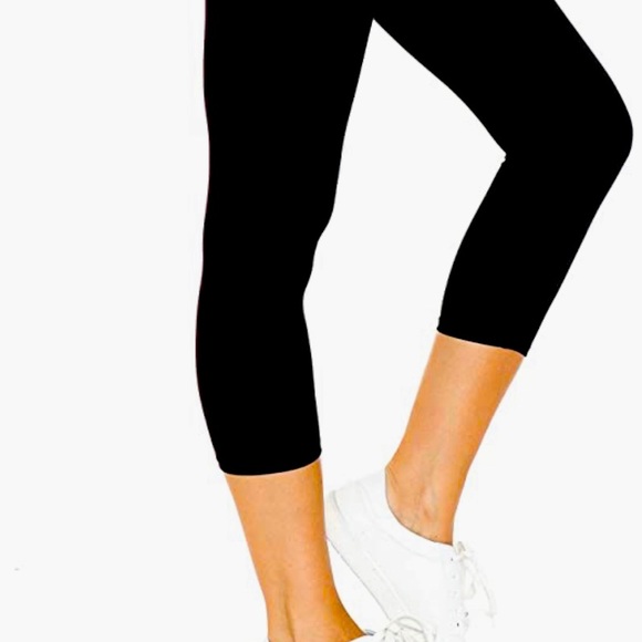 Black Capri leggings one size - Picture 2 of 4